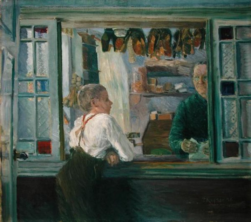 Detail of In the Junk Shop, 1897 by Jean Paul Kayser