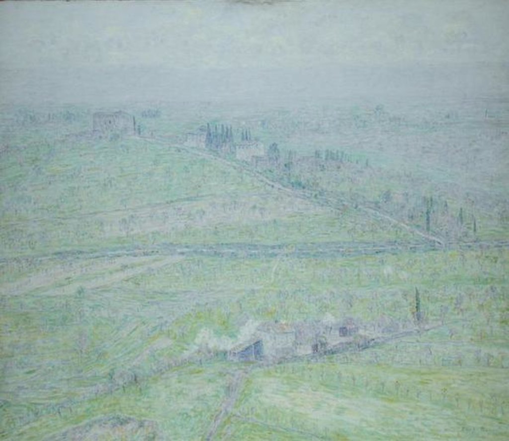 Detail of Tuscan landscape by Paul Baum