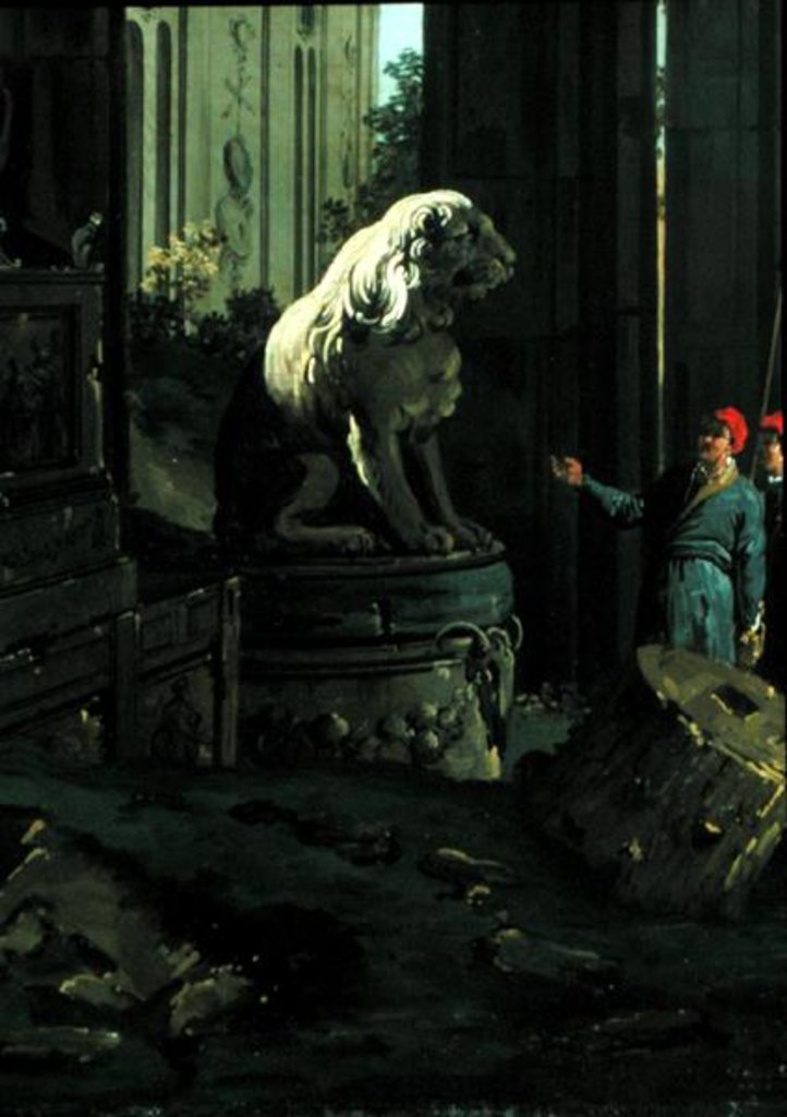 Detail of Detail of 'Capriccio with Motifs from Padua', c.1756 by Canaletto