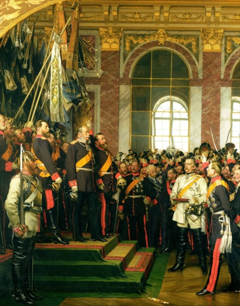 Detail of The Proclamation of Wilhelm as Kaiser of the new German Reich, in the Hall of Mirrors at Versailles on 18th January 1871, 1885 by Anton Alexander von Werner