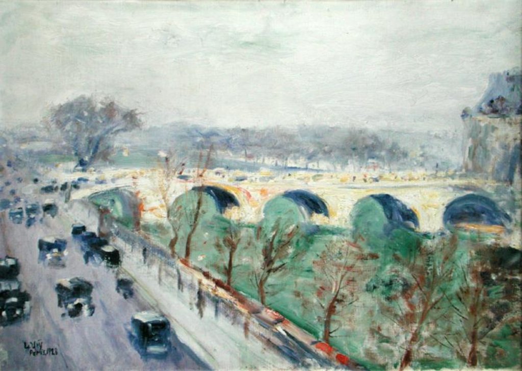 Detail of The Pont Royal in Paris, 1928 by Lesser Ury