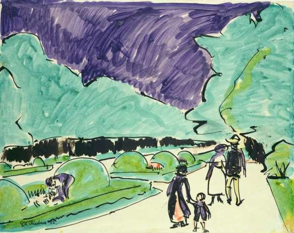 Detail of Entrance to a large garden in Dresden, 1905 by Ernst Ludwig Kirchner