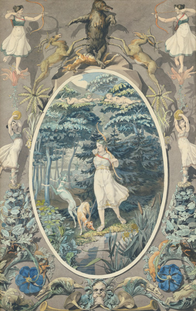 Detail of The Joy of Hunting, 1808-9 by Philipp Otto Runge