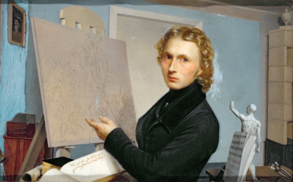 Detail of Self Portrait, 1822 by Hans Heinrich Porth