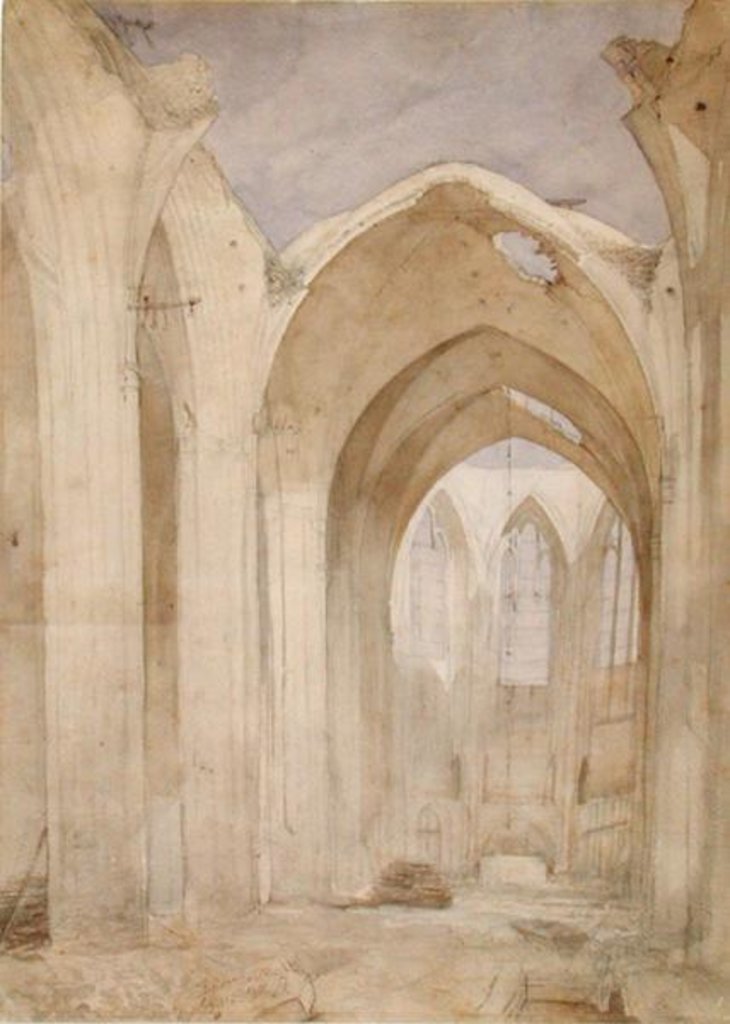 Detail of Ruins of St. Nicholas, 1842 by Johann Martin Gensler