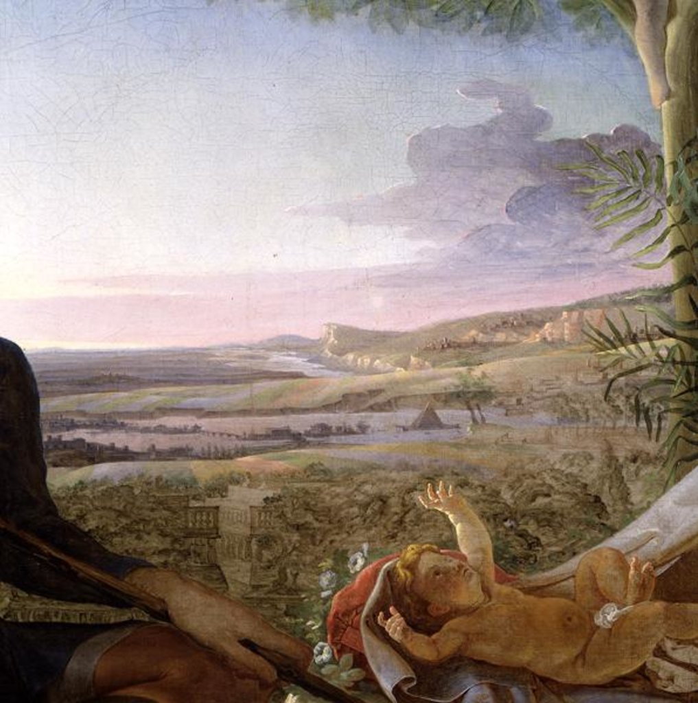 Detail of Christ child and landscape from 'Rest on the Flight into Egypt', 1805-06 by Philipp Otto Runge
