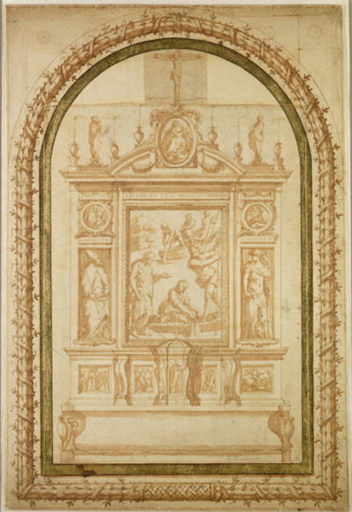 Detail of St. Peter Fishing, study for the Altar of the Vasari Family in Arezzo, 1563 by Giorgio Vasari