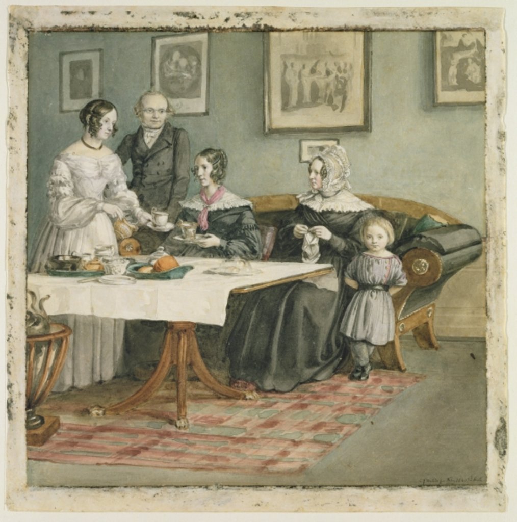 Detail of Professor Johannes Classen and Family, 1840 by Carl Julius Milde