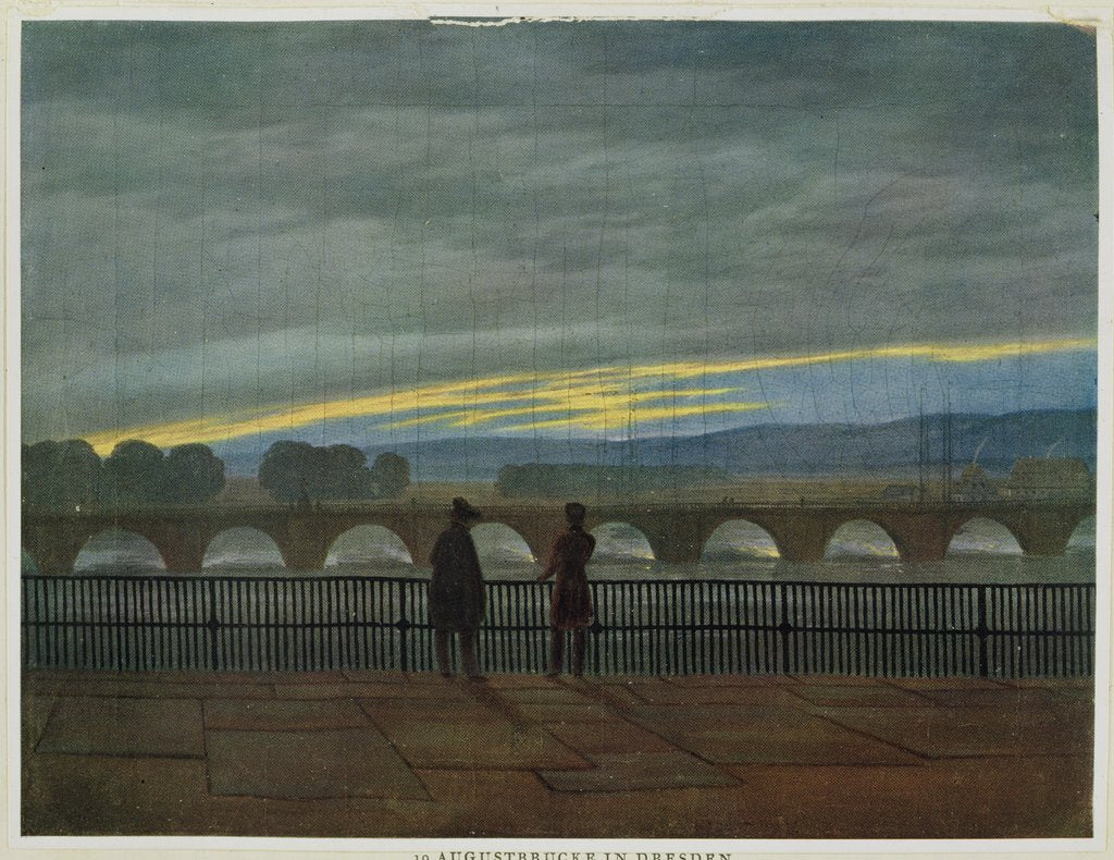 Detail of August Bridge in Dresden by Caspar David Friedrich