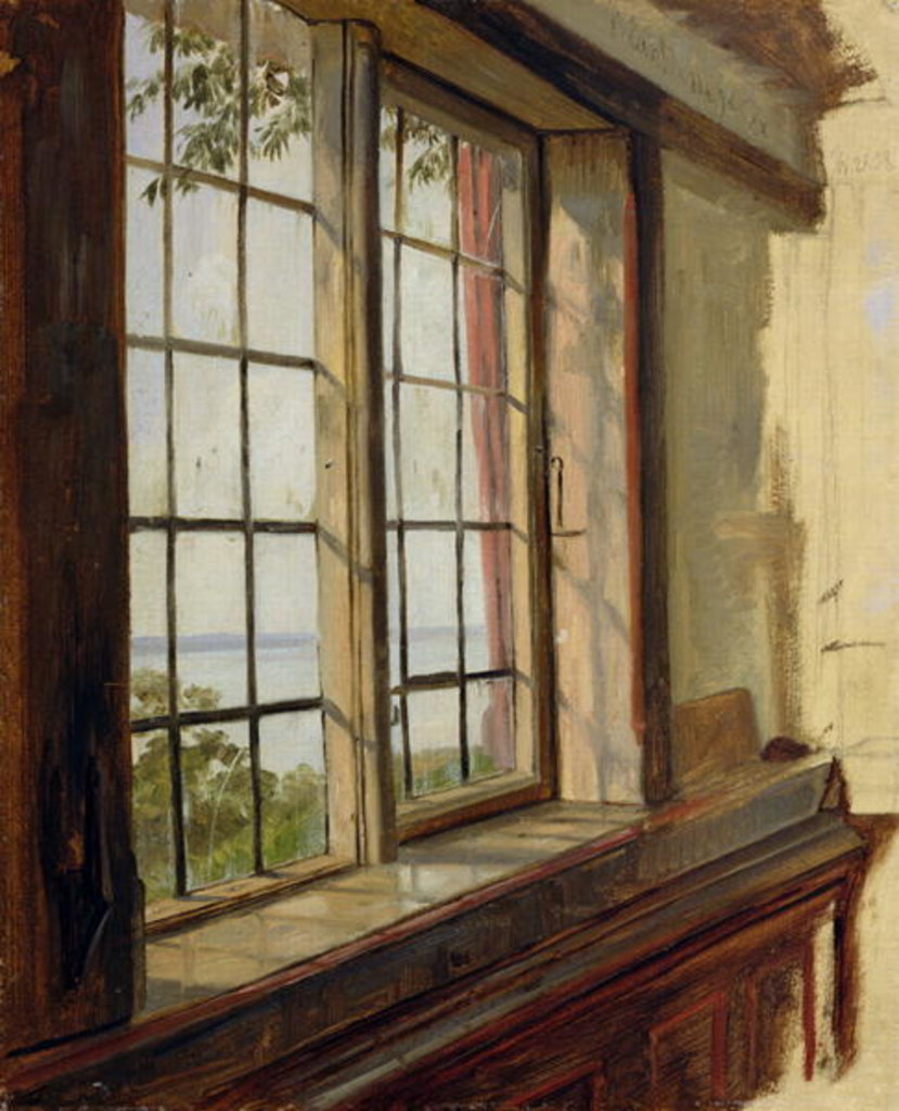 Detail of View of the Elbe through a Window, 1838 by Johann Martin Gensler