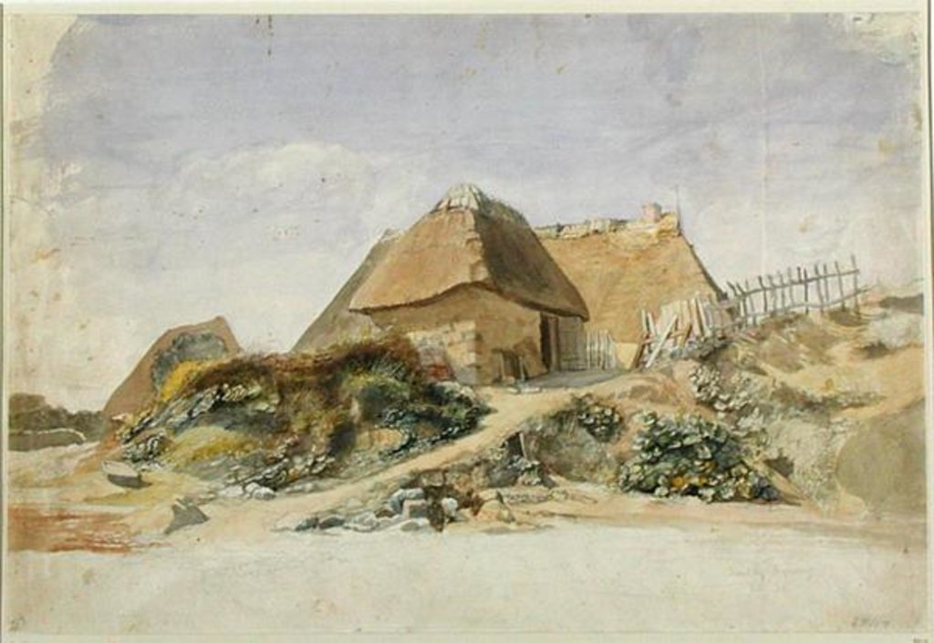 Detail of Fishermen's Cabins at the Hopesberg Beach, 1834 by Jacob Gensler