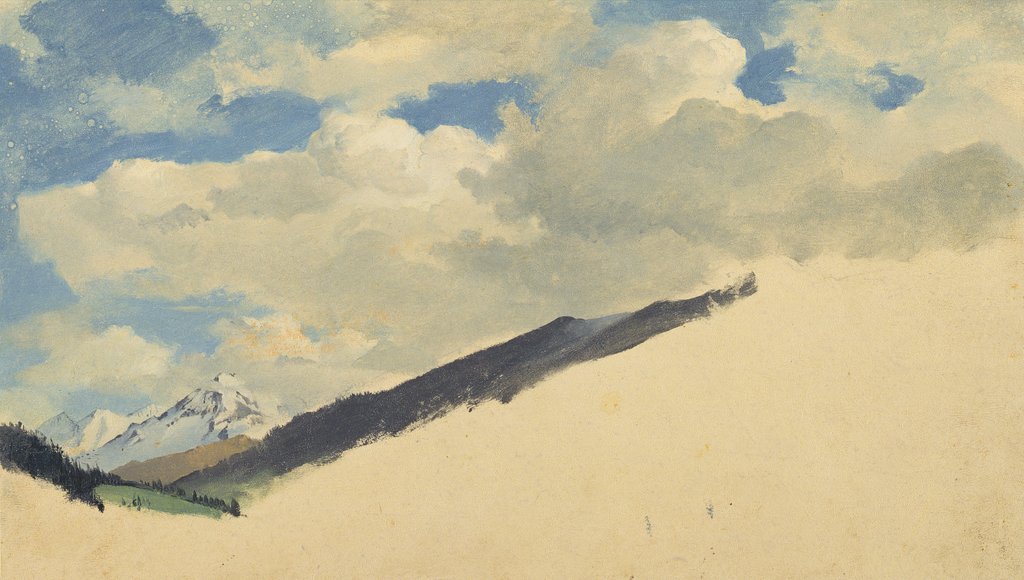 Detail of Study of Clouds with Mountain Tops, 1830 by Jacob Gensler