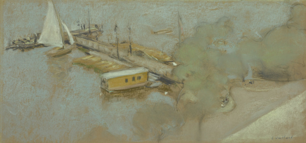 Detail of Jetty on the Aussenalster, 1913 by Edouard Vuillard