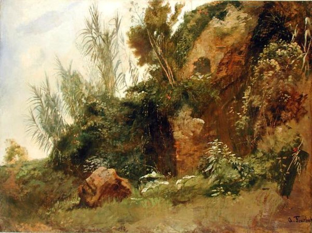 Detail of Landscape Study at Baths of Caracalla by Anselm Feuerbach