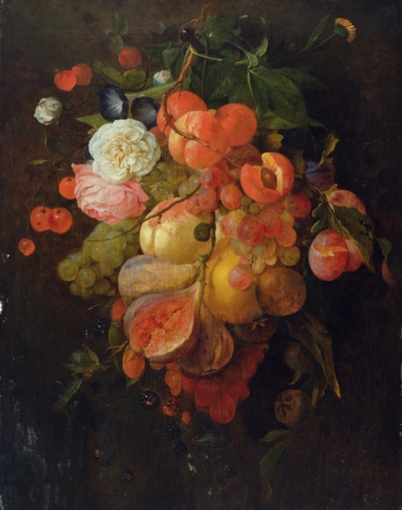 Detail of Fruit and Flowers by Jan Davidsz. de Heem