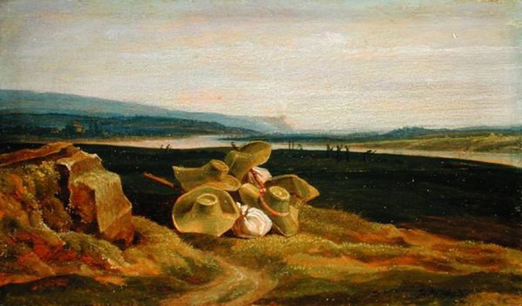 Detail of Landscape with Sun Hats, 1825 by Friedrich Philipp Reinhold
