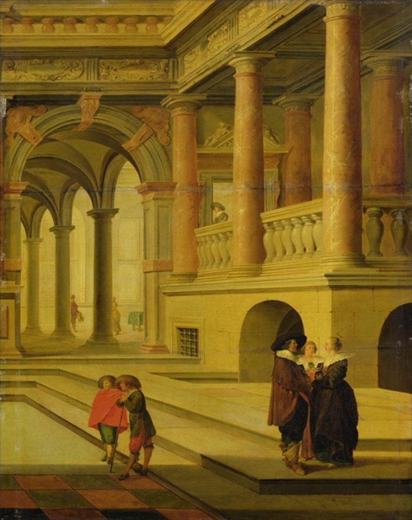 Detail of Palace Courtyard by Dirck van Delen