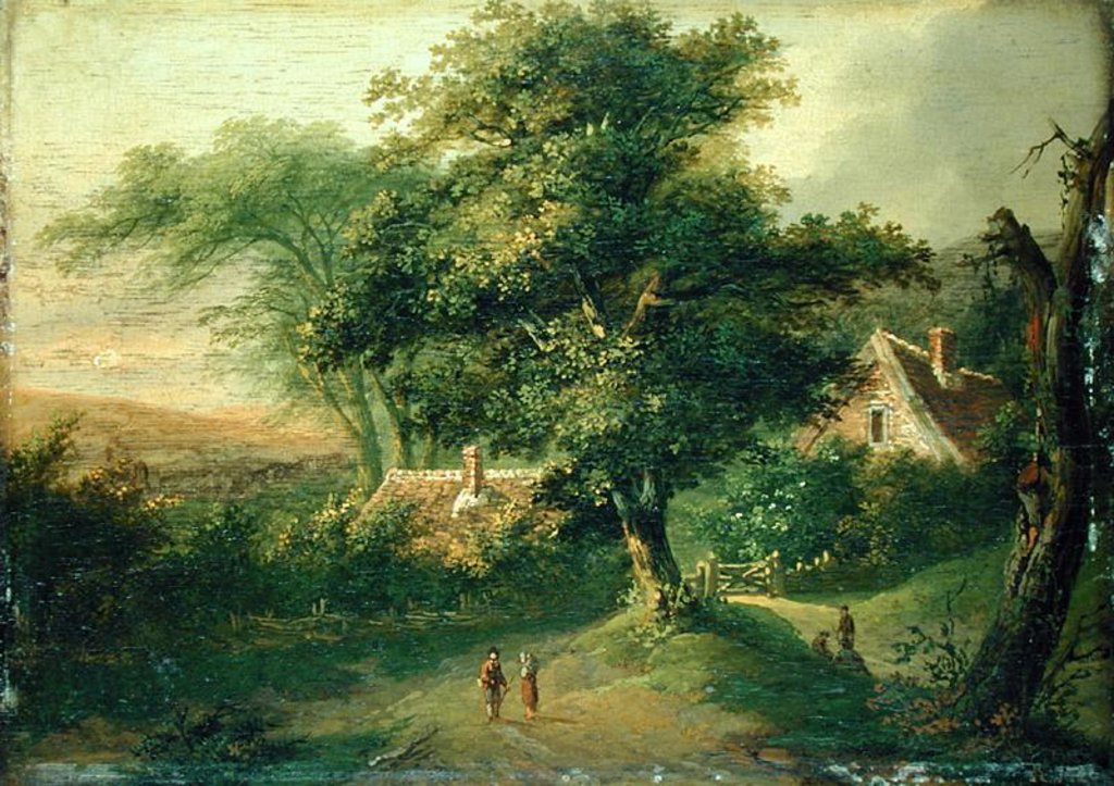 Detail of Landscape, 1827 by Friedrich Rosenberg