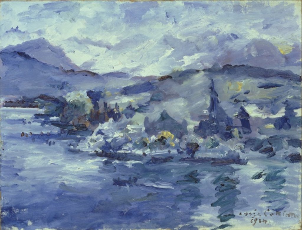 Detail of Afternoon on Lake Lucerne, 1924 by Lovis Corinth