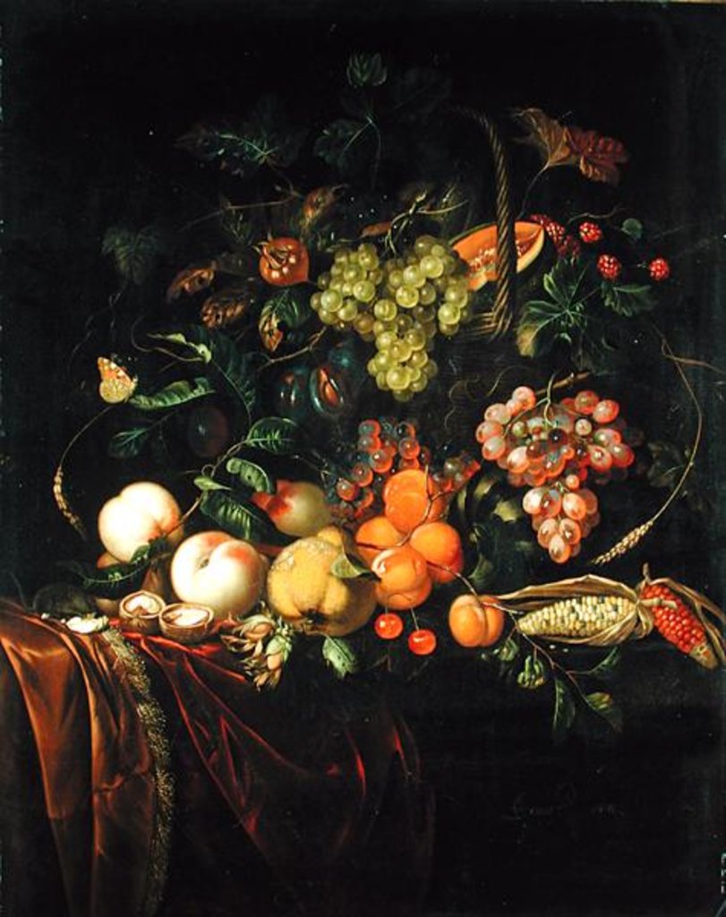 Detail of Fruit Still Life by Ernst Stuven