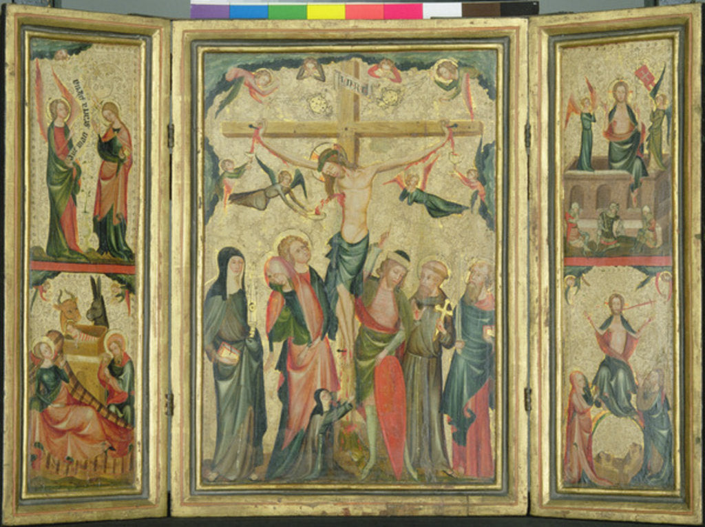 Detail of Triptych depicting the Crucifixion of Christ, c.1350 by Master of Cologne