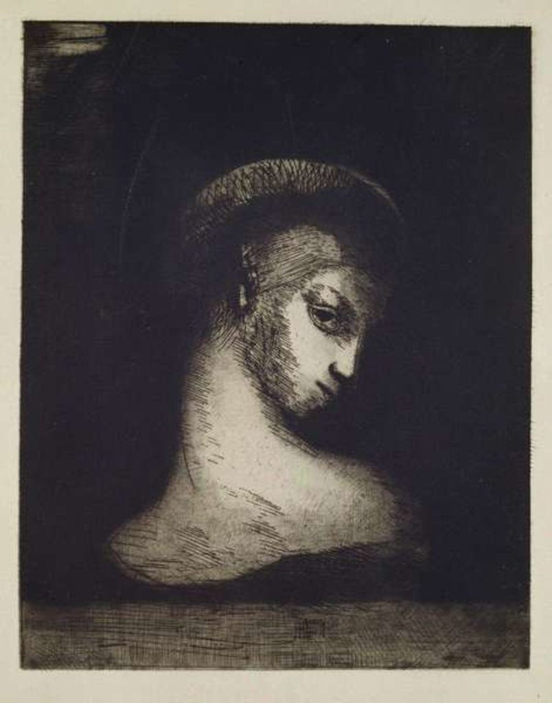 Detail of Female Head by Odilon Redon
