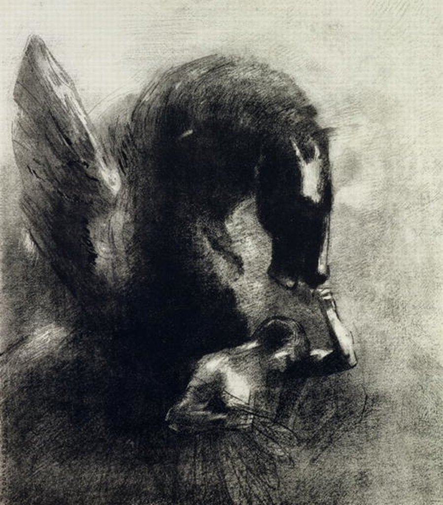 Detail of Pegasus by Odilon Redon