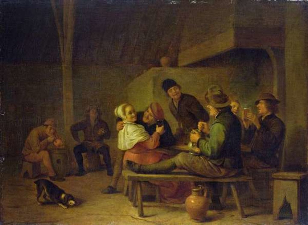 Detail of Carousing Farmers by Hendrik Martensz Sorgh