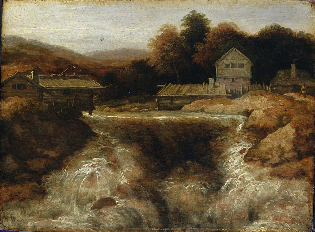 Detail of Northern Waterfall by Allart van Everdingen