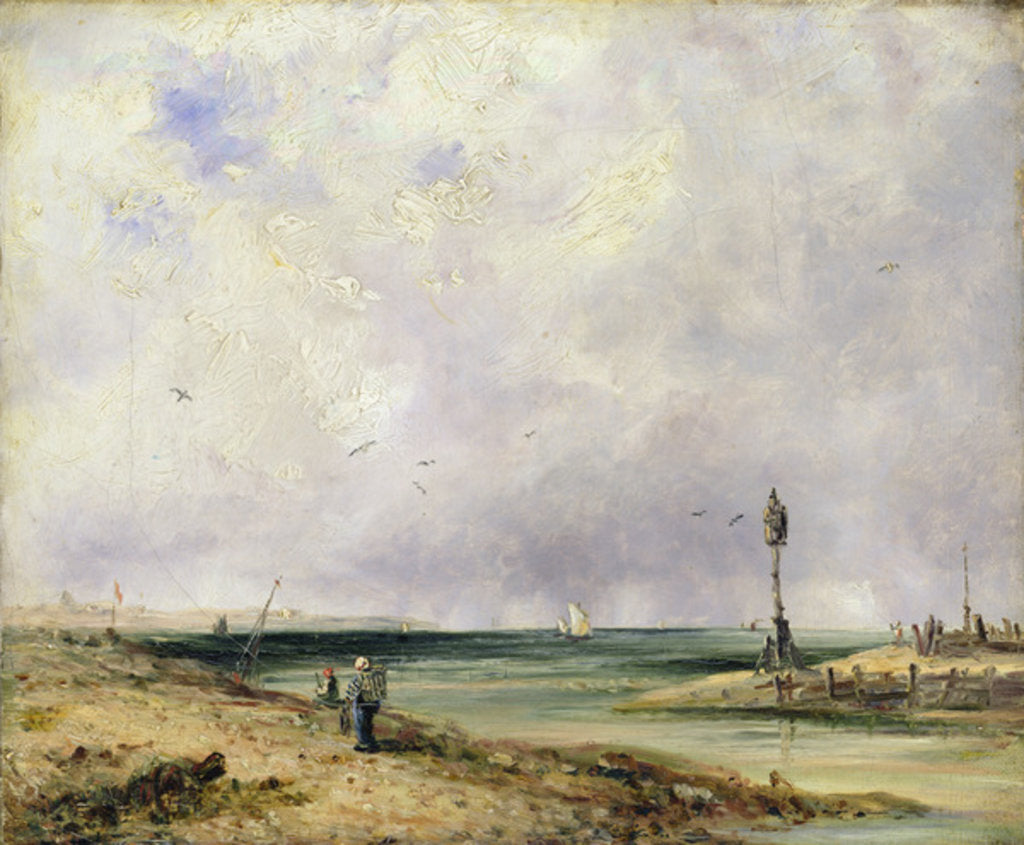 Detail of Beach Scene by Richard Parkes Bonington