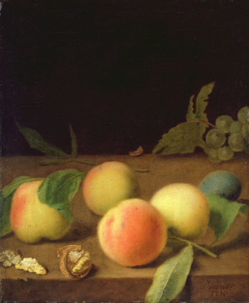 Detail of Fruit Still Life, 1730 by Balthasar Denner