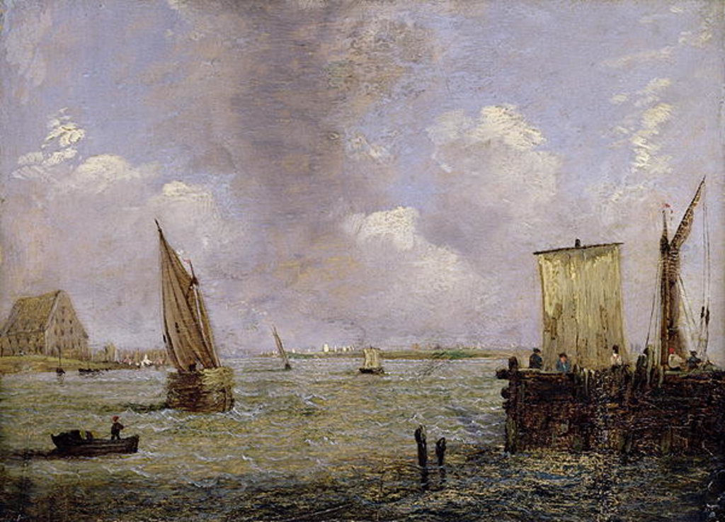 Detail of On the Thames by Patrick Nasmyth