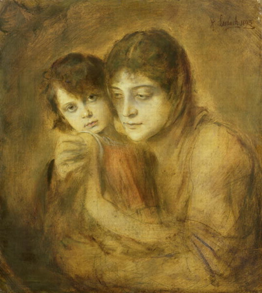 Detail of Mother and Child, 1893 by Franz Seraph von Lenbach