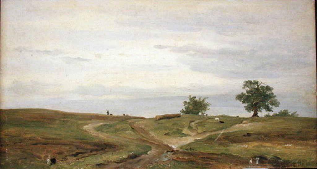 Detail of Upper Bavarian Landscape by Jacob C. Eduard Averberg