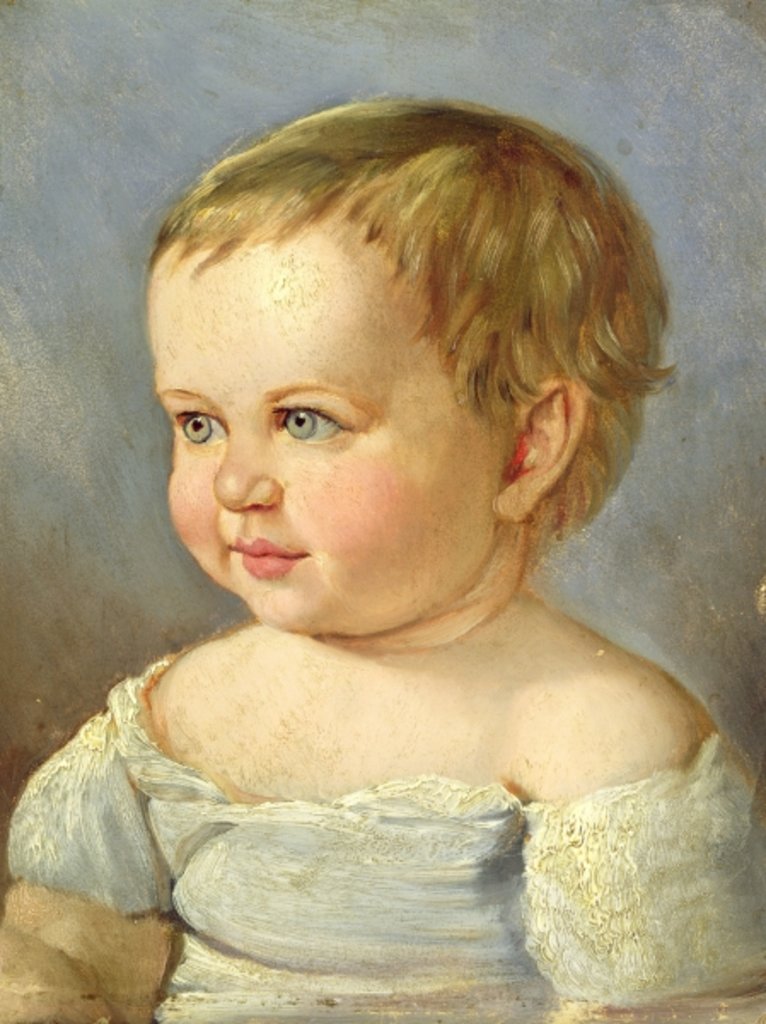 Detail of Portrait of a Child by Louis Asher