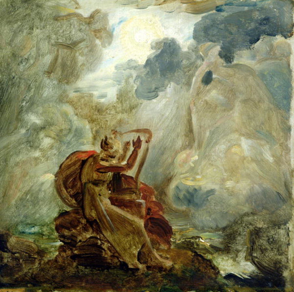 Detail of Ossian Conjures Up the Spirits with His Harp on the Banks of the River of Lora, c.1811 by Francois Pascal Simon Baron Gerard