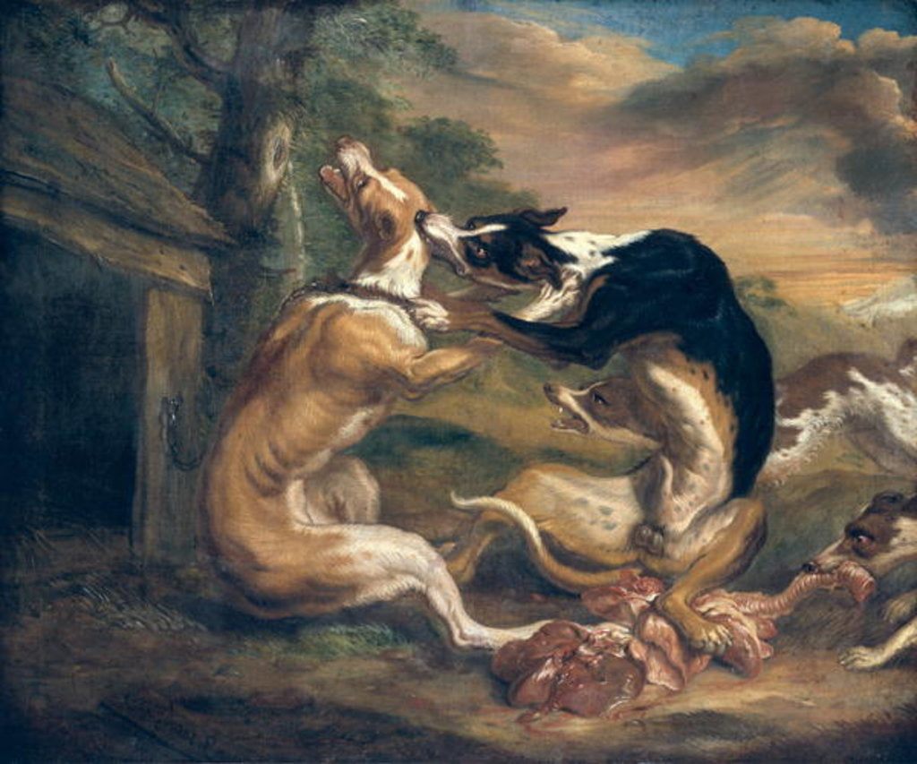 Detail of The Dog Fight, 1678 by Juriaen Jacobsz