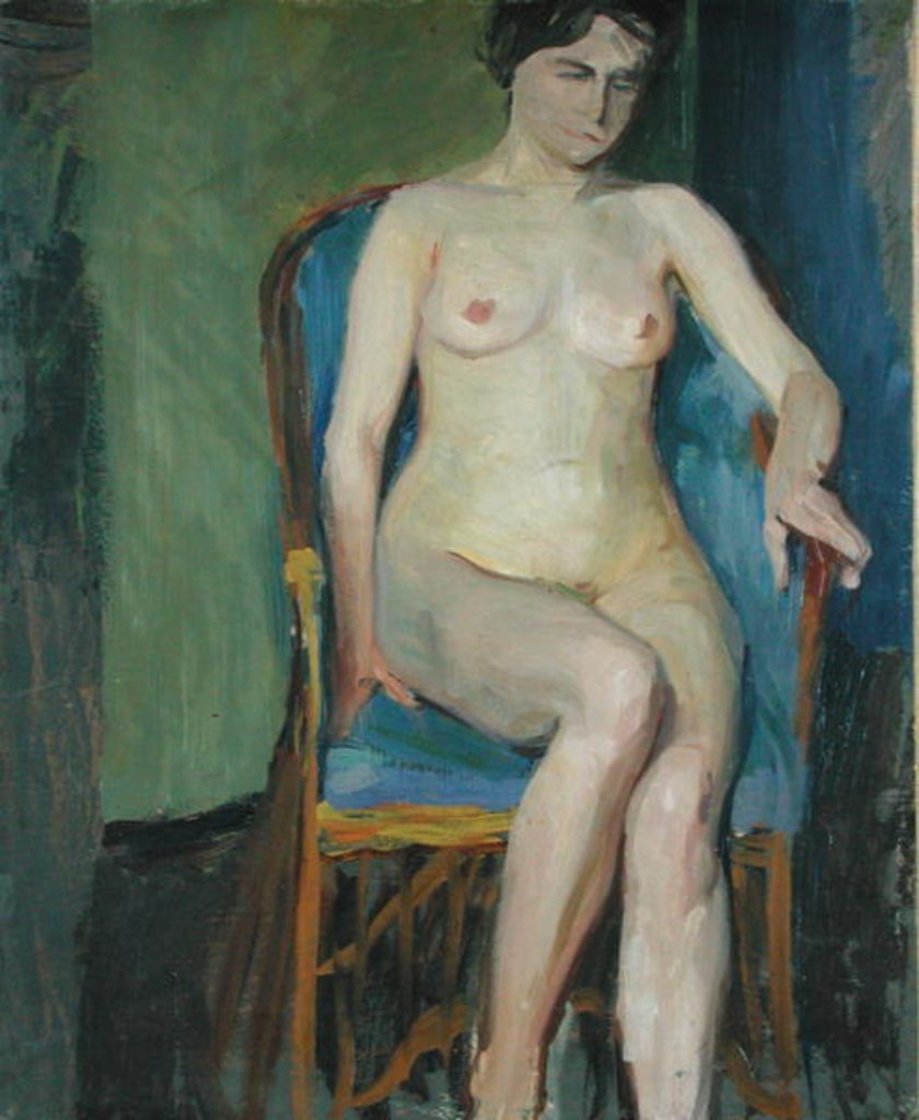 Detail of Seated Nude by Franz Nolken