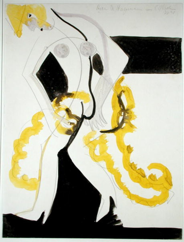 Detail of Dancer with a Yellow Shawl by Ernst Ludwig Kirchner