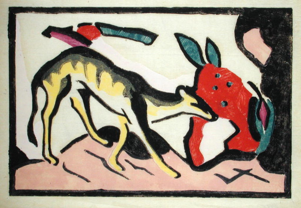 Detail of Faultier, 1912 by Franz Marc