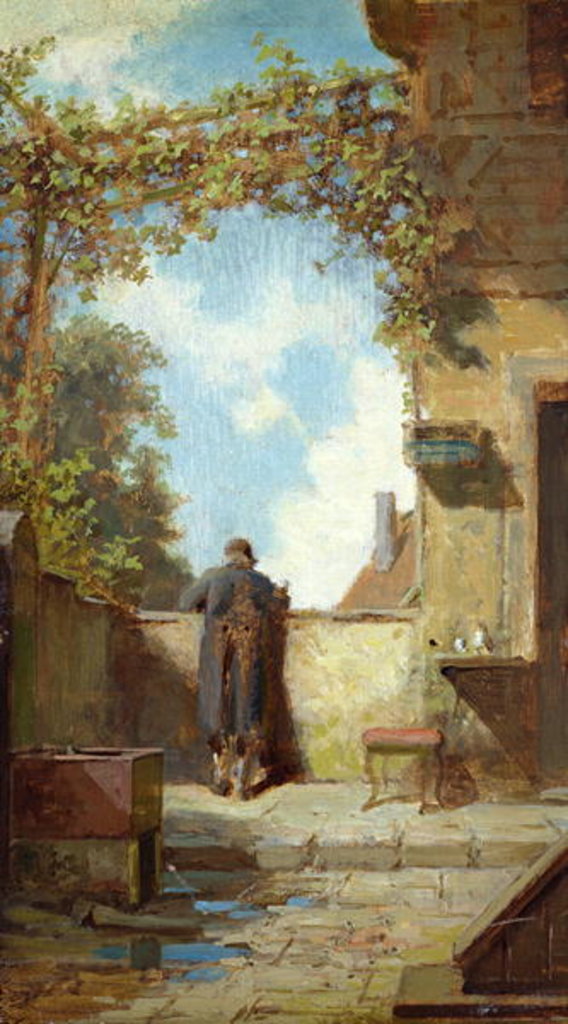 Detail of Old Man on the Terrace by Carl Spitzweg