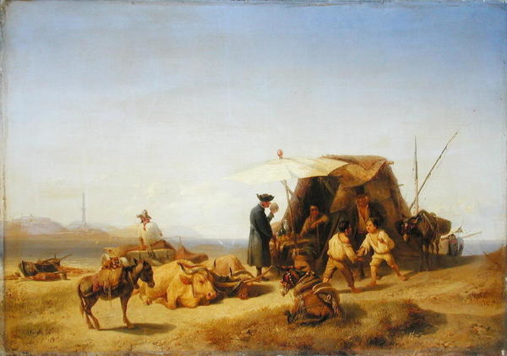 Detail of Landscape in Italy by Joseph Heinrich Marr