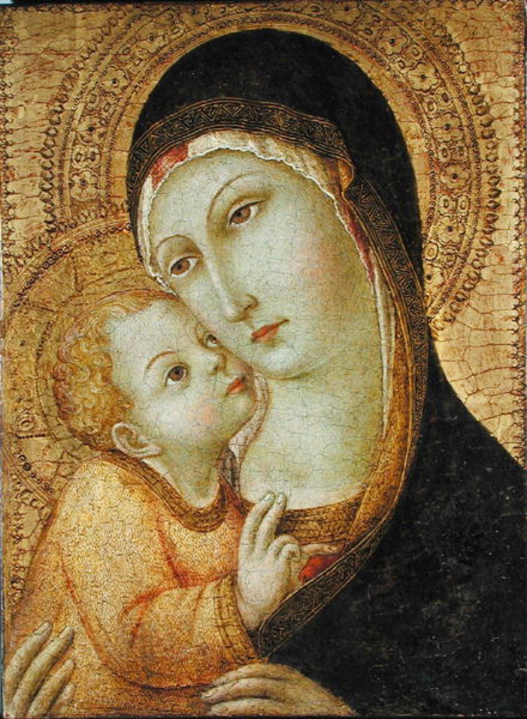 Detail of Madonna and Child by Sano di also Ansano di Pietro di Mencio Pietro