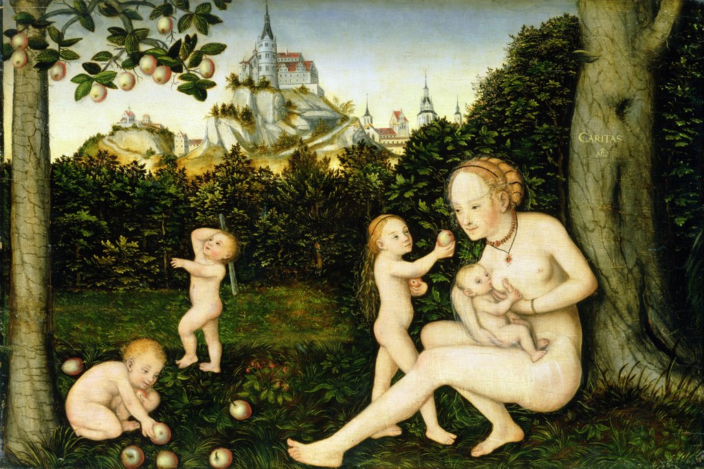 Detail of Charity by Lucas the Younger Cranach