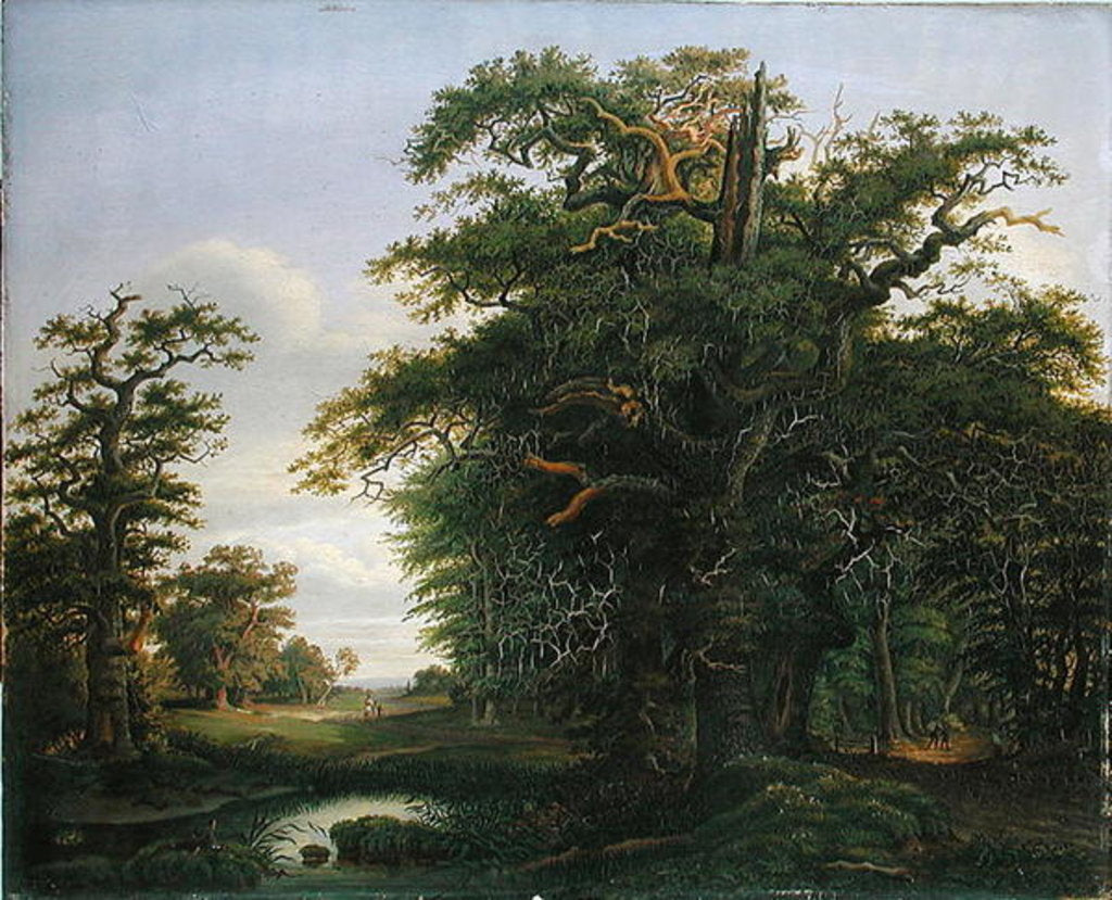 Detail of Oak Wood, 1847 by David Christopher Mettlerkamp