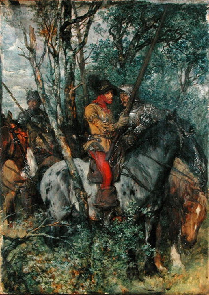 Detail of In Ambush, 1882 by Wilhelm Von Diez