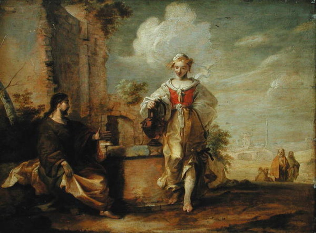 Detail of Christ and the Samaritan Woman by Matthias Scheits