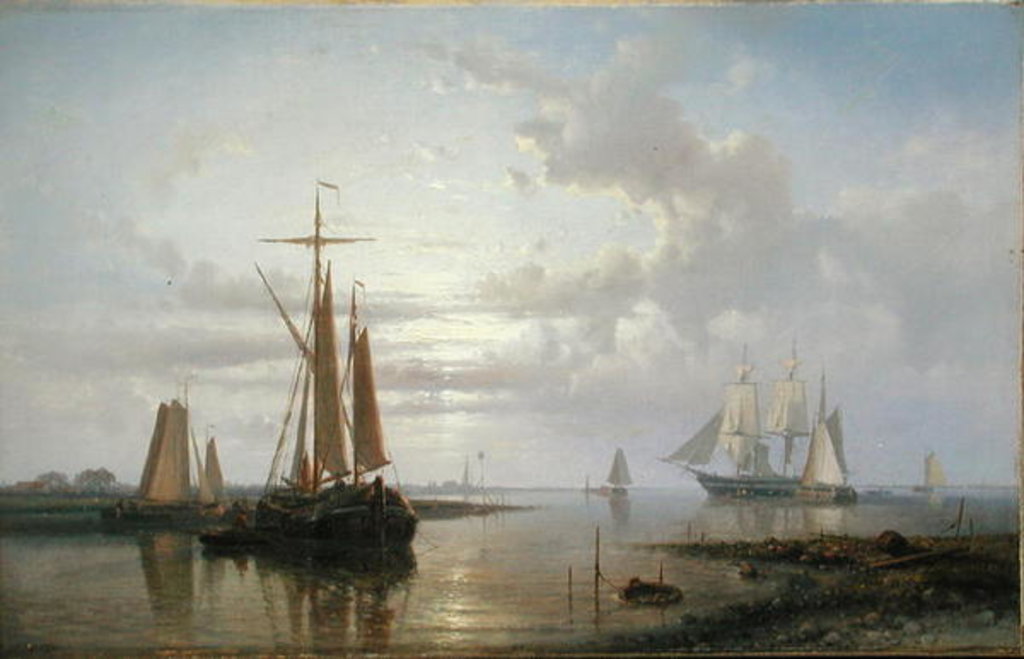 Detail of Harbour, 1879 by Abraham Hulk