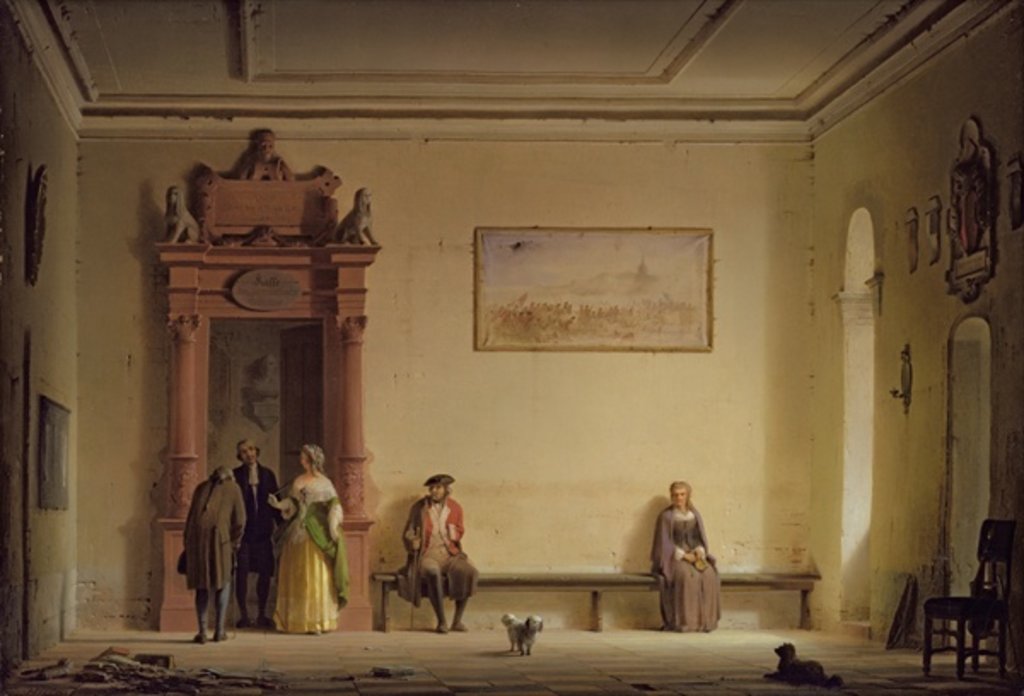 Detail of The Waiting Room, 1857 by Hermann Dyck