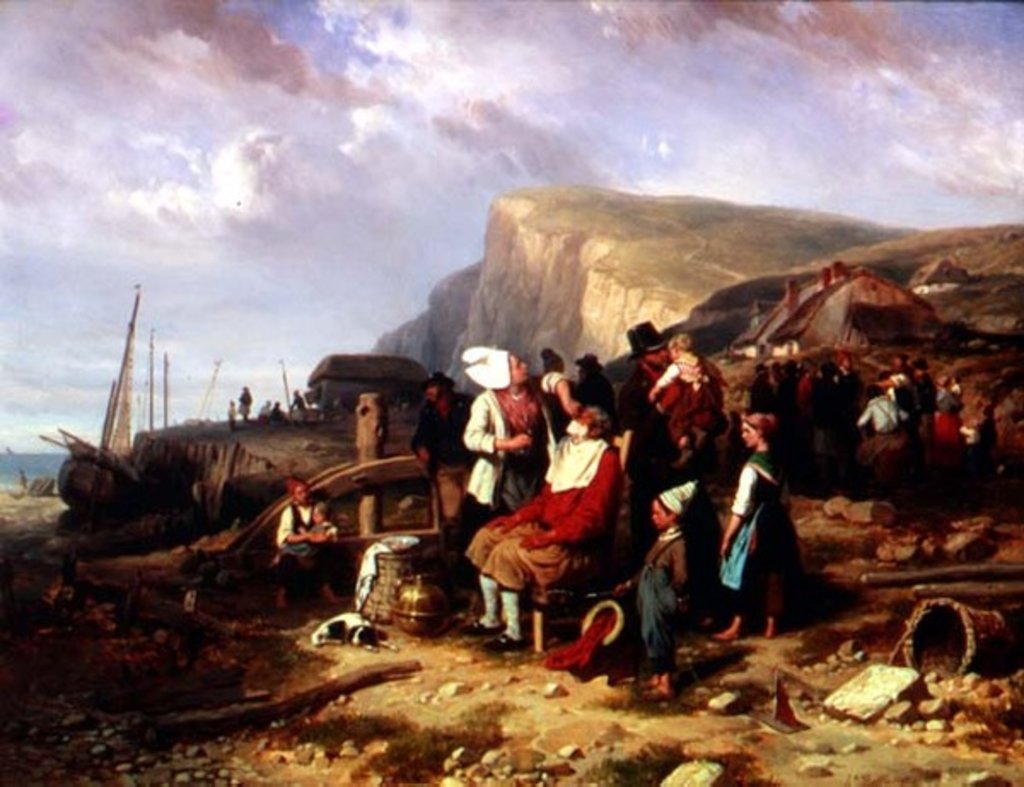 Detail of Returning Home, 1846 by Joseph-Louis-Hippolyte Bellange